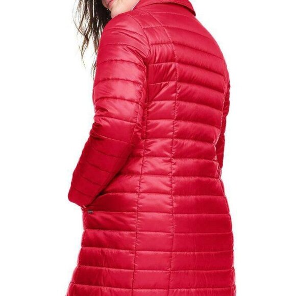 Lands’ End Primaloft Scarlet Cherry Red Snapfront Puffer Jacket 4 - Picture 2 of 9
